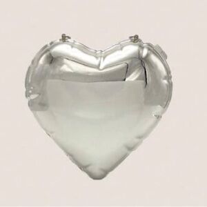 Silver Heart-Shaped Balloon Bag